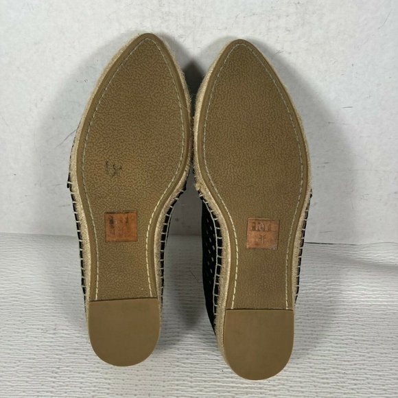 Frye Womens Lee A Line Black Perforated Slip On Espadrille Flats Size US 7.5 M - Picture 8 of 10